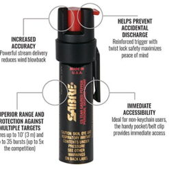 SABRE Advanced Compact Pepper Spray with Clip – 3-in-1 Pepper Spray, CS Tear Gas & UV Marking Dye – Maximum Police Strength OC Spray, 10-Foot (3M) Range, 35 Bursts – Optional Practice Spray SABRE Advanced Compact Pepper Spray with Clip – 3-in-1 Pepper Spray, CS Tear Gas & UV Marking Dye – Maximum Police Strength OC Spray, 10-Foot (3M) Range, 35 Bursts – Optional Practice Spray |